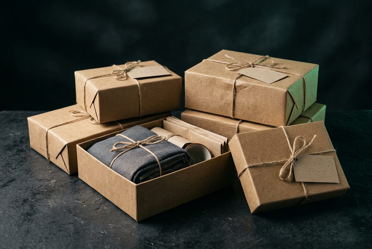 Packed parcels ready to ship